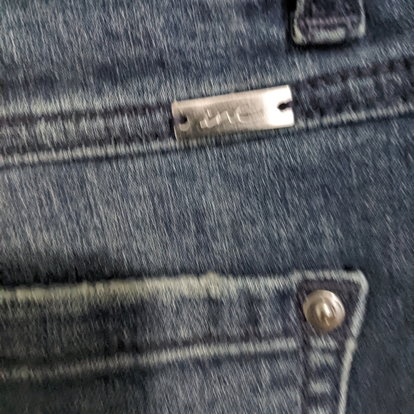 NEW INC Starstruck Studded Frayed-Hem Mid-rise Skinny Jeans 10 - Picture 5 of 11